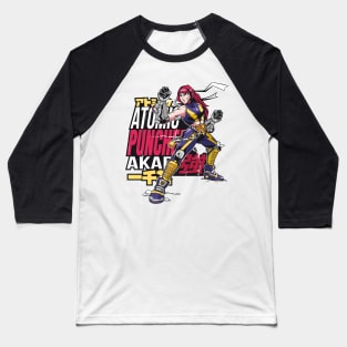 Anime Fight Girl Baseball T-Shirt